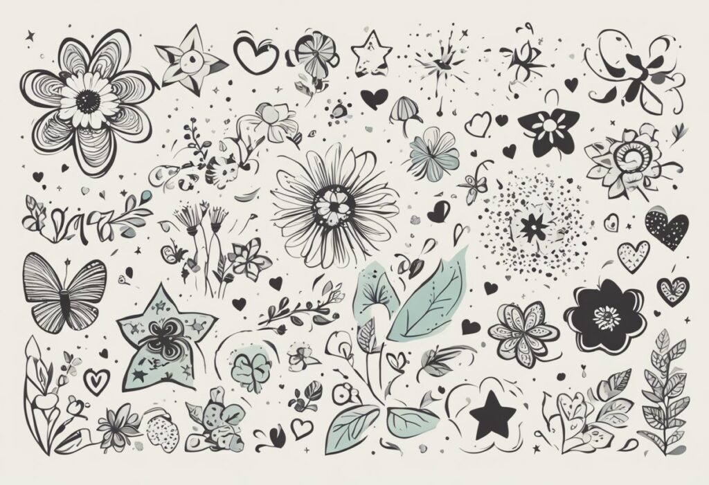 Need a Creative Fix? 80+ Easy Doodles to Draw When You're Bored! 6 Easy Doodles to Draw When Bored with a lot of nature and flower doodles