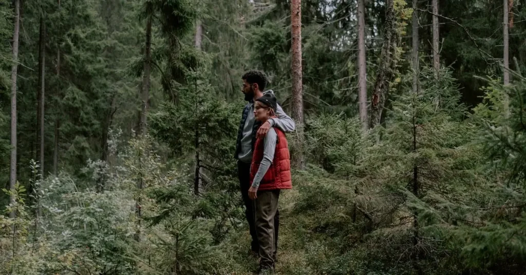 Couple Pose Reference: New Ideas and Sources for Your Great Couple Drawing 2024 8 a couple in the woods as a couple pose reference