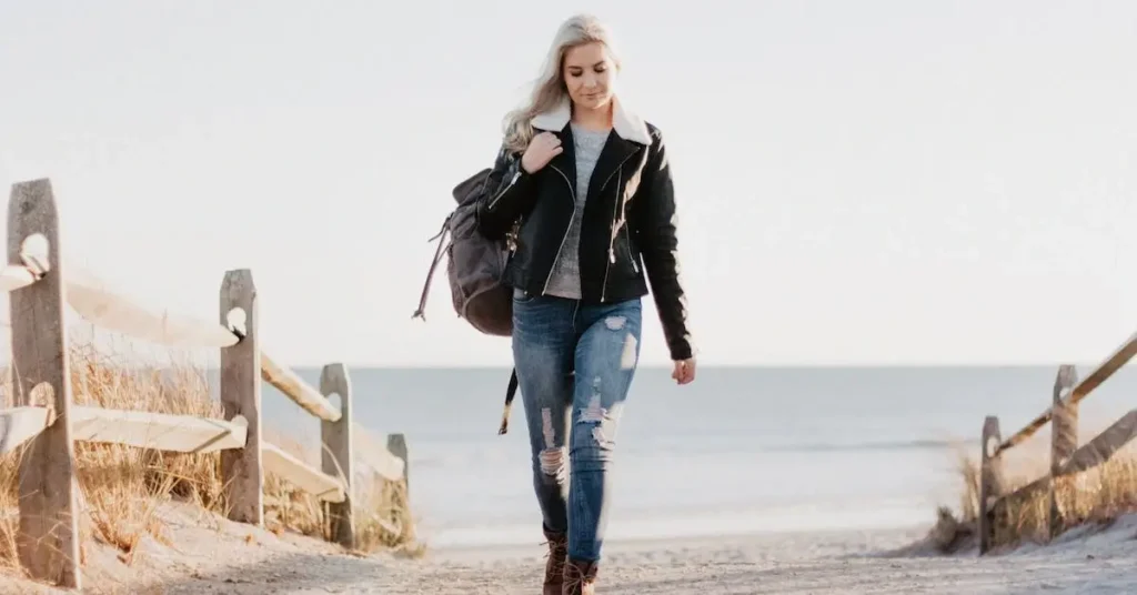 Female Pose Reference: A Guide to Capturing Feminine Forms 2024 109 woman walking as a female pose reference