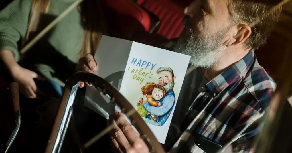 Father's Day Drawing Ideas: New Ways to Celebrate Your Dad 2024 6 a granddad getting a father's day card as Father's Day Drawing Ideas