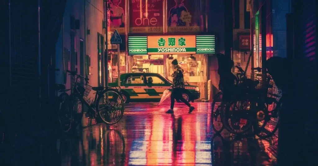 Drawing Inspo: Sparkling Creativity with 60+ New Ideas 2024 6 rainy city in the night Drawing Inspo