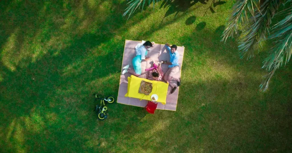 Discover the Ultimate List: 160 Nature Drawing Ideas! 14 picnic from above as nature drawing ideas
