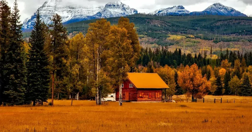 Get Cozy with These 75+ Easy Fall Drawing Ideas! 7 easy fall drawing ideas autumn landscape with cabin