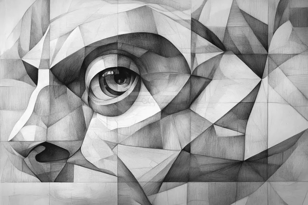 60 Bold Abstract Pencil Drawing Ideas Every Modern Artist Must Read! 4 Abstract Pencil Drawing Idea animal face
