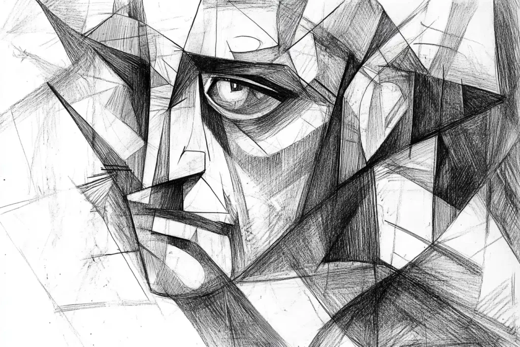 60 Bold Abstract Pencil Drawing Ideas Every Modern Artist Must Read! 5 Abstract Pencil Drawing Idea human face