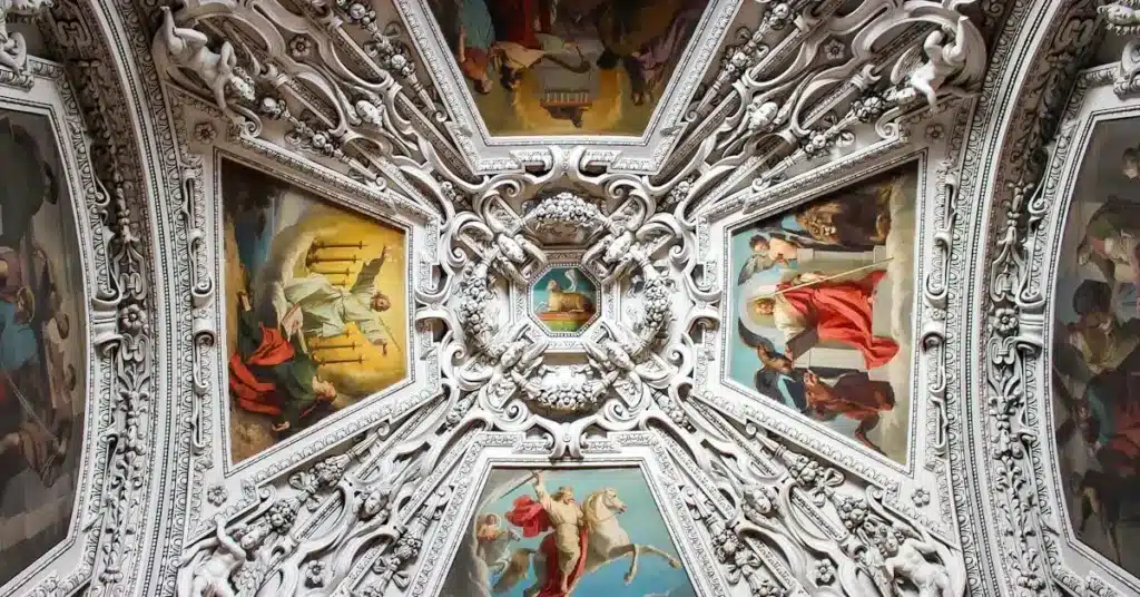130+ Must-Try Baroque Style Architecture Drawing Ideas to Add a Royal Touch to Your Work! 6 Baroque Style Architecture Drawing Ideas church ceiling